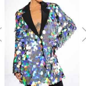 The AKIRA Label The Final Countdown Sequin Blazer